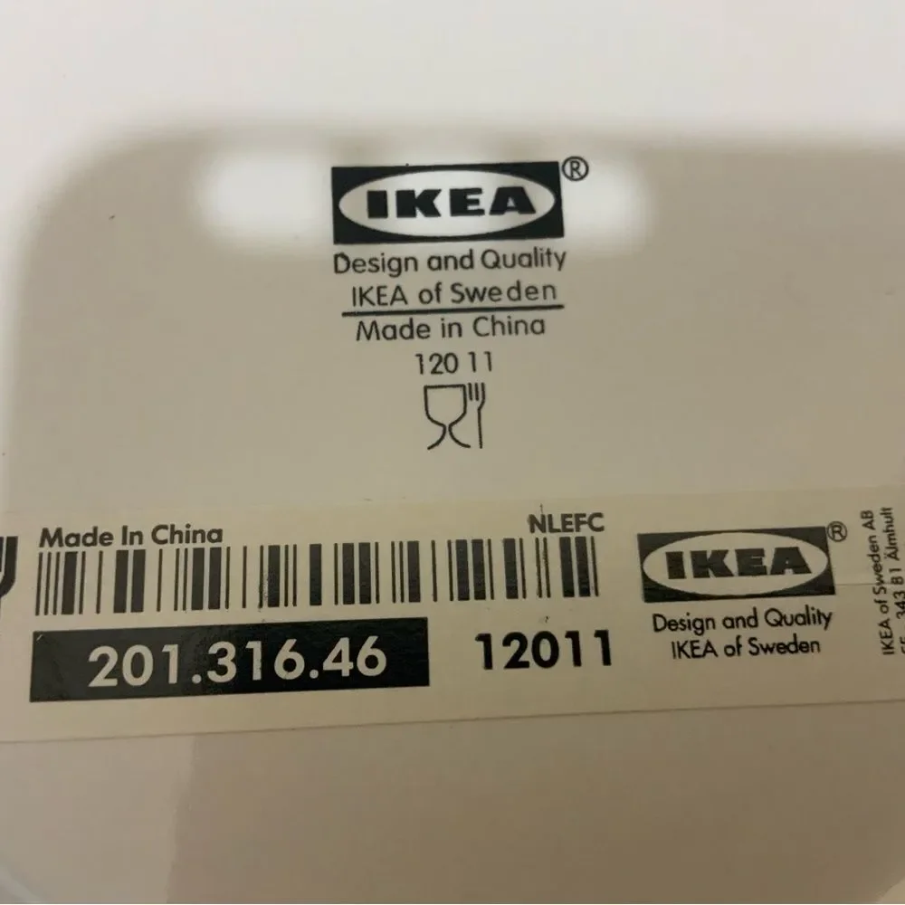 4 WHITE IKEA OF SWEDEN SALAD PLATES 12011 SOLID DESIGN 8.25 INCHES B7